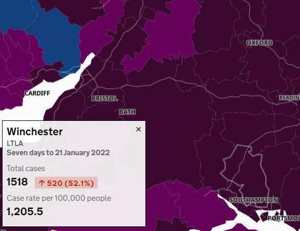 Hampshire Chronicle: The latest Covid figures for Winchester district